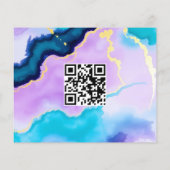 Turquoise Purple Agate Makeup Artist Watercolor Flyer (Hinten)