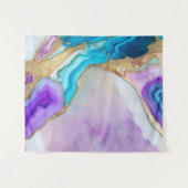 Turquoise Quartz Marble Wallpaper Wandteppich (Vorderseite (Horizontal))