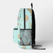 Turquoise Regenbogen- und Einhornrücksack Bedruckter Rucksack (Rechts)