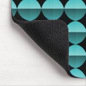 Turquoise Retro Flair Mousepad (Ecke)
