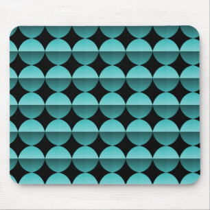 Turquoise Retro Flair Mousepad