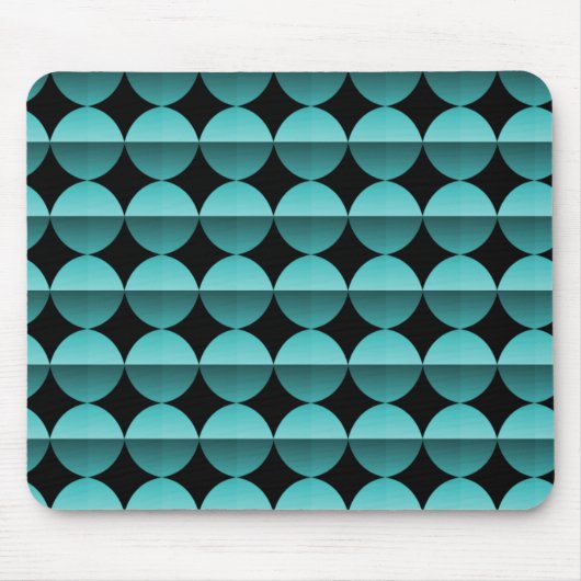 Turquoise Retro Flair Mousepad (Vorne)