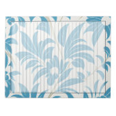 Turquoise Retro Mitte des Jahrhunderts, Blumendesi Notizblock (Vorderseite)