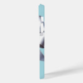 Turquoise Robin's Egg Blue Big White Bow Bridal Case-Mate iPhone Hülle (Rückseite / Links)