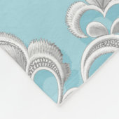 Turquoise Robin's Egg Blue Big White Bow Bridal Fleecedecke (Ecke)