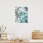 Turquoise Rock Poster (Küche)