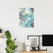 Turquoise Rock Poster (Heimbüro)