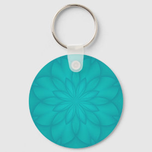 Turquoise Rosette Schlüsselanhänger