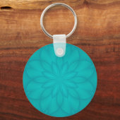Turquoise Rosette Schlüsselanhänger (Vorderseite)