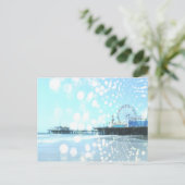 Turquoise Santa Monica Piderweb Postkarte (Stehend Vorderseite)