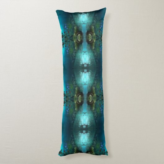 Turquoise Seitenschläferkissen (Rückseite (Vertikal))