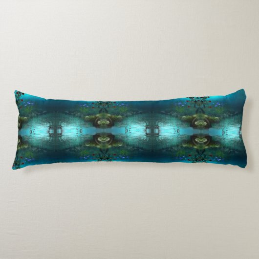 Turquoise Seitenschläferkissen (Vorderseite)