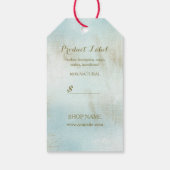 Turquoise Shabby Peacock Geschenkanhänger (Rückseite)