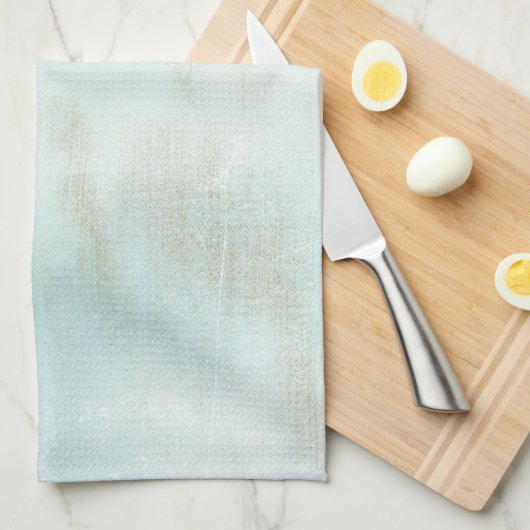 Turquoise Shabby Peacock Geschirrtuch (Viertel Falte)