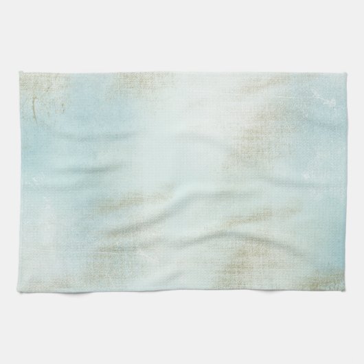 Turquoise Shabby Peacock Geschirrtuch (Horizontal)