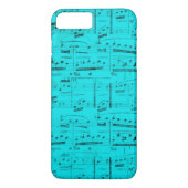 Turquoise Sheet Music Case-Mate iPhone Hülle (Rückseite)