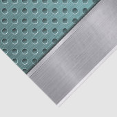 TURQUOISE & SILBER METAL SEHEN PATTER SEIDENPAPIER (Ausschnitt)