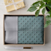 TURQUOISE & SILBER METAL SEHEN PATTER SEIDENPAPIER (Geschenk)