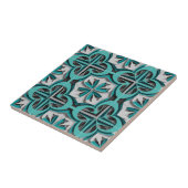 Turquoise Silver 3D Layered Paper Cut Art Fliese (Seite)