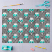 Turquoise Skulls and Sunflower Series Design 9 Seidenpapier (Basteln)