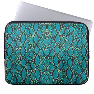 Turquoise Snakeskin Laptopschutzhülle