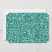Turquoise Sparkle 50. Geburtstagsparty Einladung (Rückseite)