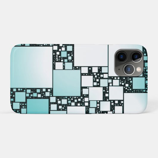 Turquoise Squared iPhone/iPad Case (Rückseite (Horizontal))