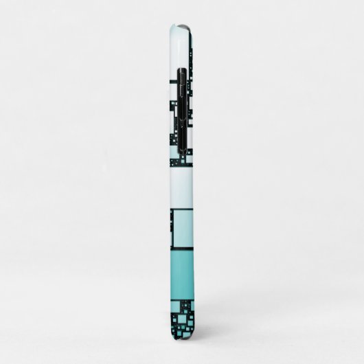 Turquoise Squared iPhone/iPad Case (Hinten/Links)
