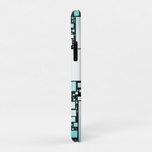 Turquoise Squared iPhone/iPad Case (Hinten/Rechts)