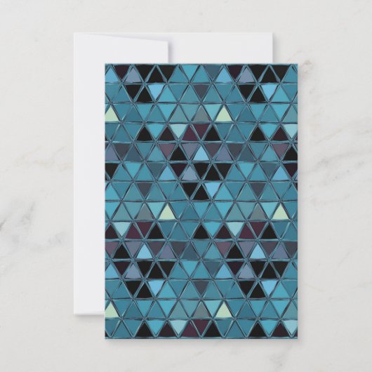 Turquoise Stained Glass Mosaic Southwest Dankeskarte (Vorderseite)