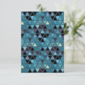 Turquoise Stained Glass Mosaic Southwest Dankeskarte (Stehend Vorderseite)