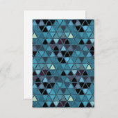 Turquoise Stained Glass Mosaic Southwest Dankeskarte (Vorne/Hinten)