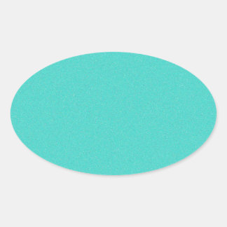 Turquoise Star Dust Ovaler Aufkleber