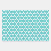 Turquoise Star Tiles Geometric Geschenkpapier Set (Vorderseite 3)