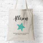 Turquoise Starfish Bridesmaid Tote Bag für Hochzei Tragetasche<br><div class="desc">Füllen Sie diese schöne Tasche mit dem Zubehör,  das Ihre Mädchen für Ihr Bachelorette oder Hochzeitswochenende brauchen!</div>