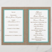 Turquoise Starfish Burlap Beach Wedding Collection (Rückseite)