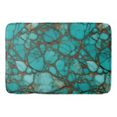 Turquoise Stone Crystals Badematte (Vorderseite)