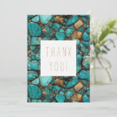 Turquoise Stones Vielen Dank Dankeskarte (Stehend Vorderseite)