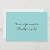 Turquoise Stripe Paisley Elephant Vielen Dank Kart Dankeskarte (Rückseite)