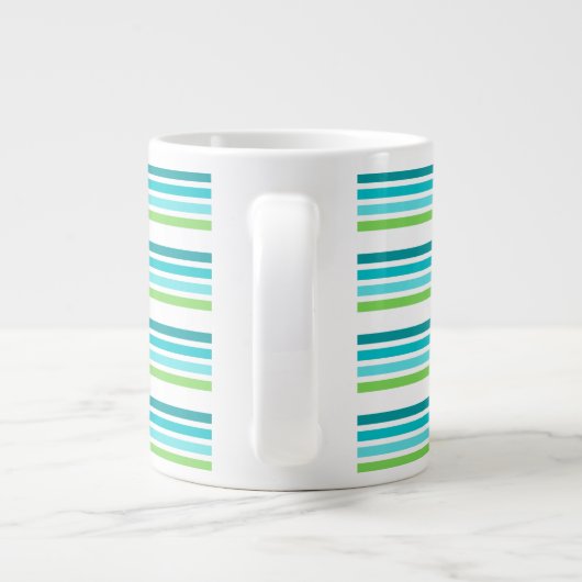 Turquoise Stripe Tee Tasse (Rückseite)