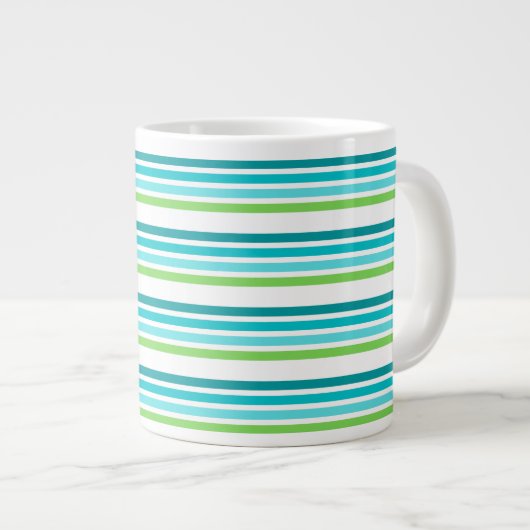 Turquoise Stripe Tee Tasse (Vorderseite Rechts)