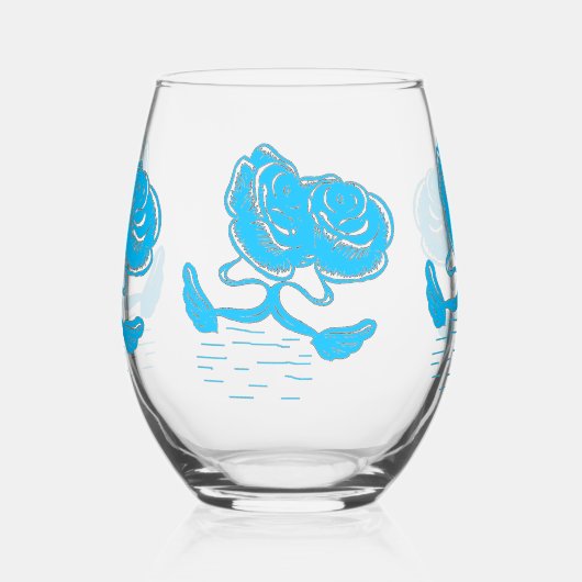 Turquoise swans set / Türkisgläser Weinglas Ohne Stiel (Links)