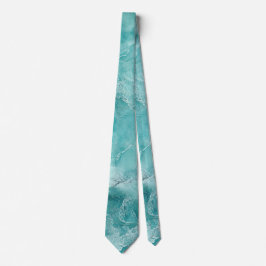 Turquoise Swirl Mens Neck Tie Krawatte