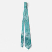 Turquoise Swirl Mens Neck Tie Krawatte (Rückseite)