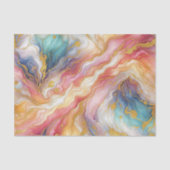 Turquoise Teal Pink Aqua Blue Purple Gold Marble Seidenpapier (Vorderseite)