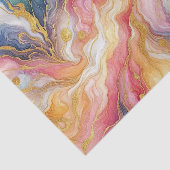 Turquoise Teal Pink Aqua Blue Purple Gold Marble Seidenpapier (Ausschnitt)