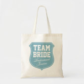 Turquoise Team Bride Tote Taschen für Hochzeitsfei (Vorne)