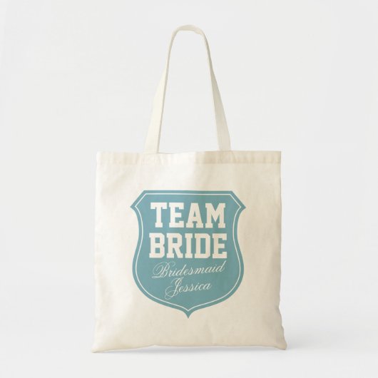 Turquoise Team Bride Tote Taschen für Hochzeitsfei (Vorne)