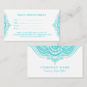 Turquoise-Terminkarte Terminkarte (Vorne/Hinten)