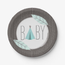 Turquoise Tipi Kinderdusche - Holz Inspiriert